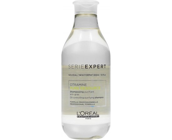 Очищающий шампунь для склонных к жирности волос L'Oreal Professionnel Pure Resource Shampoo, 300 ml