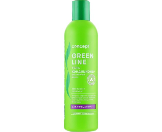 Гель-кондиционер для жирных волос Concept Professionals Green Line Sebo-balance Conditioner, 300 ml