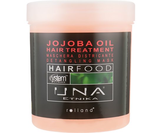 Маска для облегчения расчесывания волос Масло жожоба Rolland UNA Hair Food Jojoba Oil Hair Treatment, 1000 ml