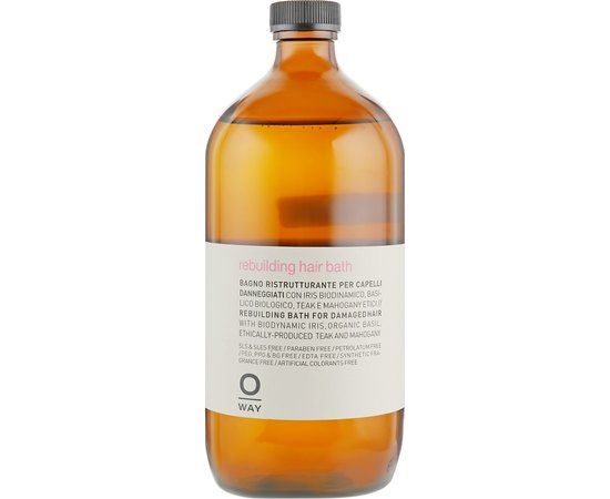 Реконструирующий шампунь для поврежденных волос Rolland Oway Rebuilding Hair Bath, изображение 3