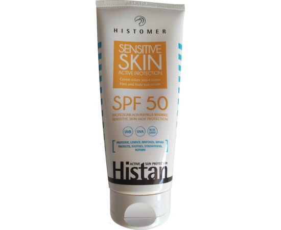 Солнцезащитный крем для лица и тела с очень высоким фактором защиты SPF50+ Histomer Histan Sensitive Skin Active Protection, 200 ml, изображение 2