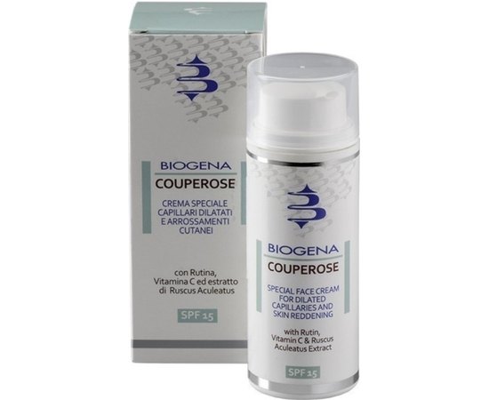 Дневной крем для кожи с покраснениями и расширенными капиллярами SPF15 Biogena Couperose, 50 ml, изображение 2
