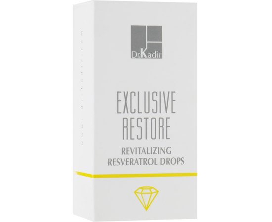 Капли Ресвератрол для восстановления кожи Dr. Kadir Exclusive Restore Skin Revitalizing Resveratrol Drops, 2x10 ml, изображение 5