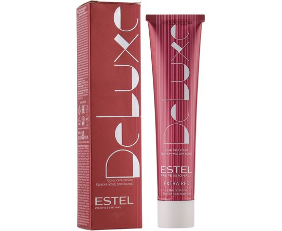 Estel Professional De Luxe Extra Red - Фарба-догляд для волосся (1: 1), 60 мл, фото 