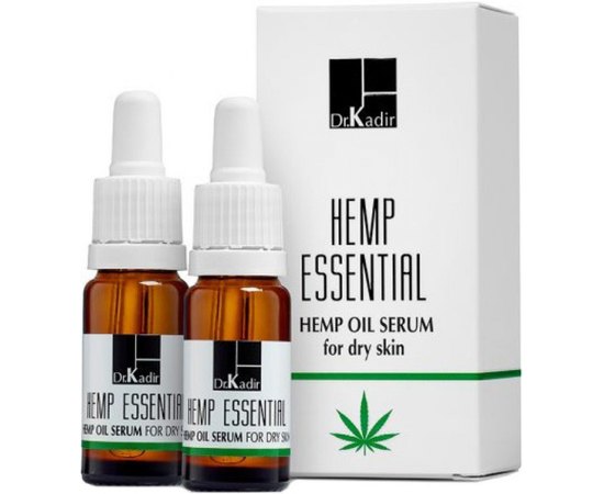 Dr. Kadir Hemp Essential Oil Serum for Dry Skin Масло-сироватка з екстрактом канабісу для сухої шкіри, 2 шт х 10 мл, фото 