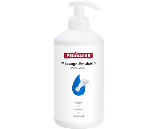 Массажная эмульсия с Витамином Е для ног PediBaehr Massage Emulsion, 500 ml
