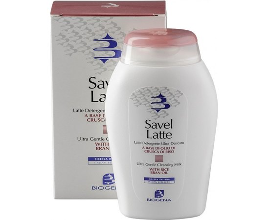 Молочко очищающее с рисовыми отрубями Biogena Savel Latte, 150 ml, изображение 2