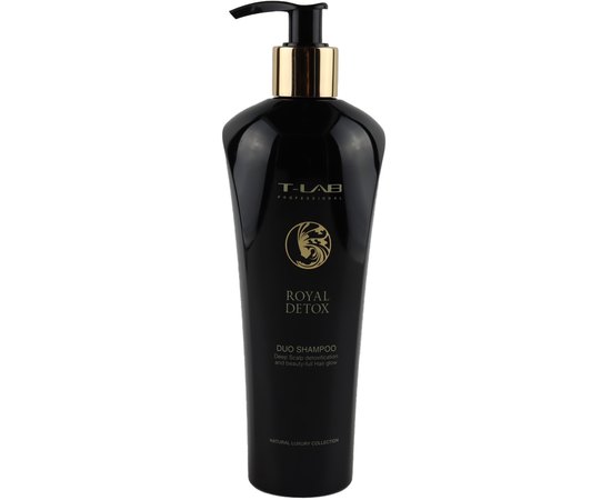 Шампунь для королевской гладкости и абсолютной детоксикации T-LAB Professional Royal Detox Shampoo.