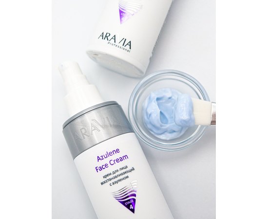 Крем для лица восстанавливающий с азуленом Aravia Professional Azulene Face Cream, 150 ml, изображение 6
