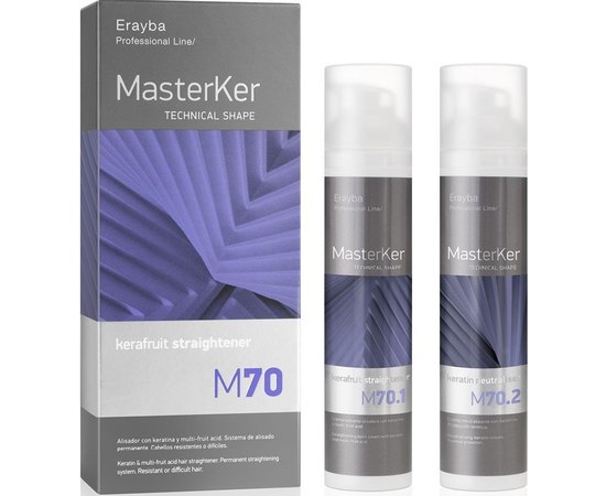 Erayba M70 Masterker Kerafruit Relaxer - Набір для випрямлення волосся, 2 х 100 мл, фото _ab__is.image_number.default