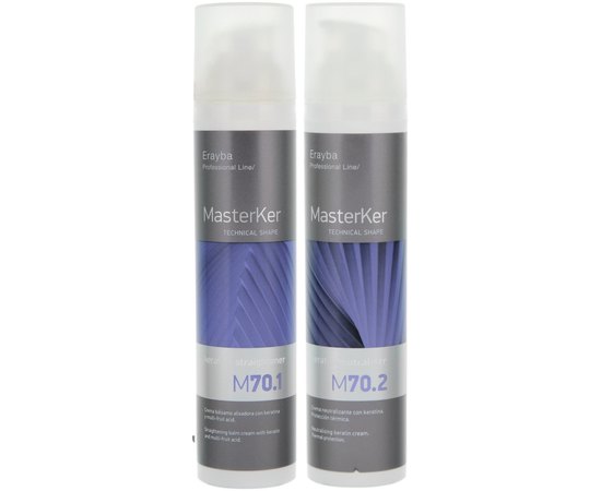 Erayba M70 Masterker Kerafruit Relaxer - Набір для випрямлення волосся, 2 х 100 мл, фото 