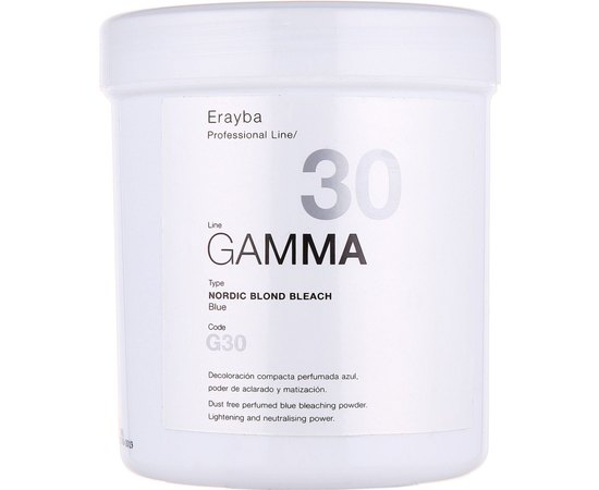 Пудра для осветления Нордик с анти-желтым эффектом, пакет Erayba G30 Nordic Blond Blue, 500 ml