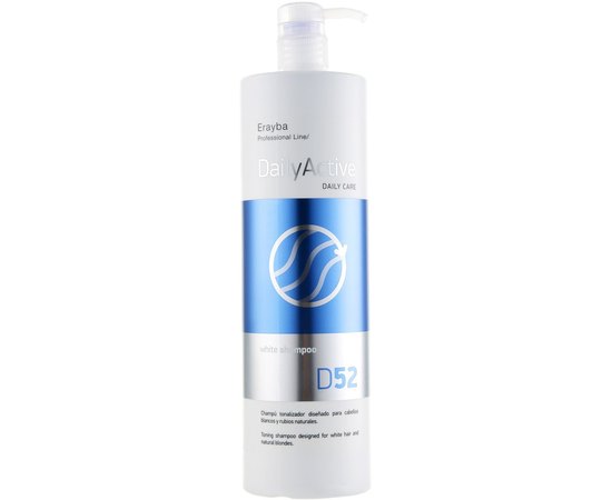 Шампунь для седых и осветленных волос Erayba D52 White Factor Shampoo, 1000 ml