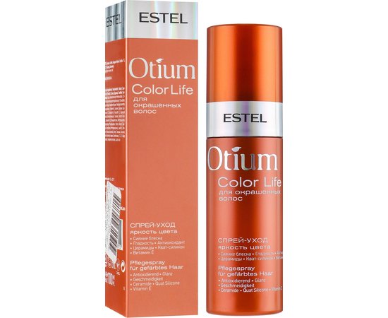 Спрей-уход для окрашенных волос Яркость цвета Estel Professional Otium Color Life, 100 ml