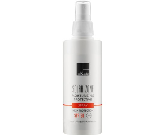 Спрей увлажняющий защитный SPF50 Dr. Kadir Solar Zone Moisturizing Protective Spray, 125 ml, изображение 4