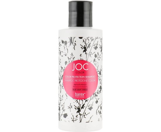 Шампунь для окрашенных волос с маслом сладкого миндаля и абрикоса Стойкость цвета Barex Joc Color Line.