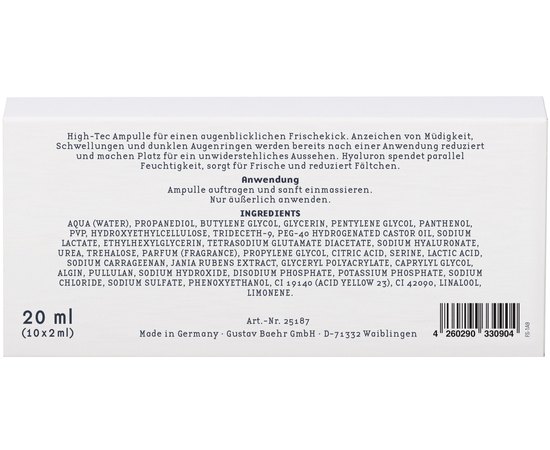 Ампула для шкіри навколо очей Сила енергії Baehr, 2 ml, фото _ab__is.image_number.default