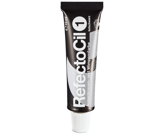 Краска для бровей и ресниц черная RefectoСil №1 Pure Black, 15 ml