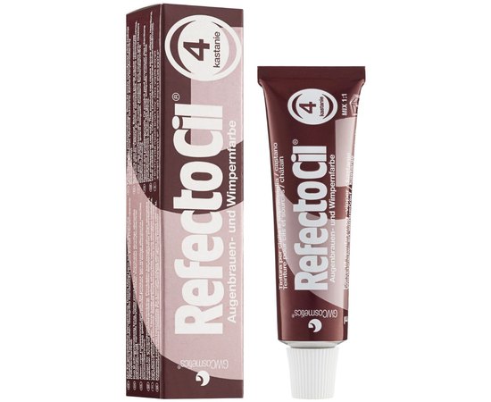 Краска для бровей и ресниц каштановая RefectoСil №4 Kastanie
