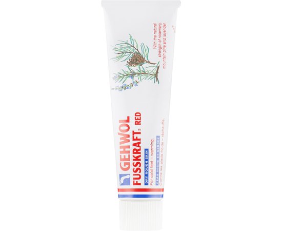 Красный бальзам для сухой кожи Gehwol Fusskraft Rot, изображение 2