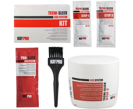 Kay Pro Liss System Tecni-Sleek Kit Набір для проведення процедури кератинового випрямлення, фото 
