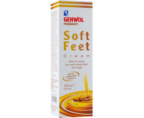 Шелковый крем для ног с гиалуроновой кислотой Молоко и Мед Gehwol Fusskraft Soft Feet Cream, 125 ml, изображение 3 Шелковый крем для ног с гиалуроновой кислотой Молоко и Мед Gehwol Fusskraft Soft Feet Cream, 125 ml, изображение 3