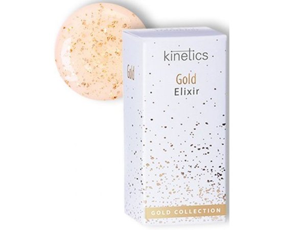 Ультра-обогащенный эликсир для ногтей и кутикулы с коллоидным золотом Kinetics Gold Elixir, 15 ml, изображение 2