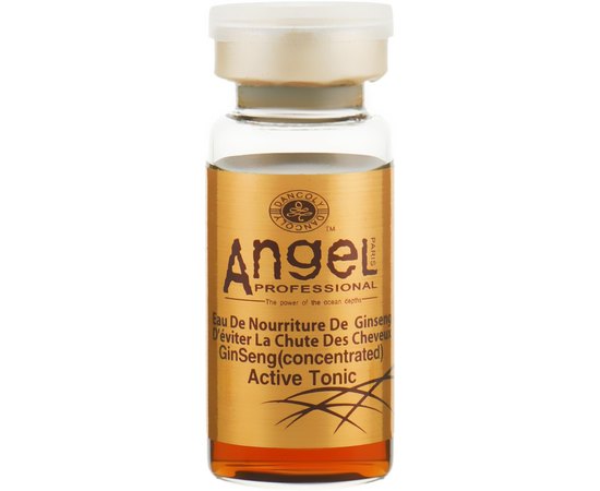 Активный тоник с экстрактом женьшеня от выпадения волос Angel Professional Paris With Ginseng Extract Tonic, 5x10 ml, изображение 3