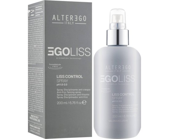 Дисциплинирующий спрей для волос Alter Ego Egoliss Liss Control Spray, 200 ml