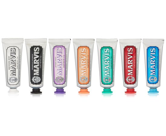 Набор из 7 видов различных классических паст Marvis Flavour Collection Toothpaste Gift Set, 7x25 ml, изображение 2
