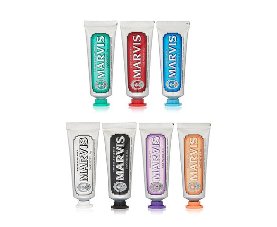 Подарочный набор с 7 видами паст Marvis 7 Flavours Pack In Black Gift Box, 7x25 ml, изображение 5