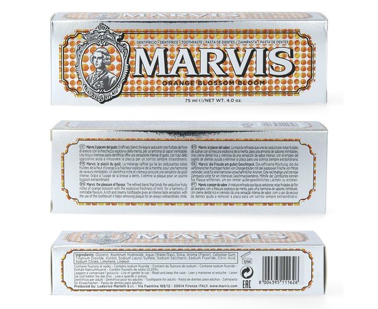 Зубная паста Цветок апельсина Marvis Orange Blossom Bloob, 75 ml, изображение 5