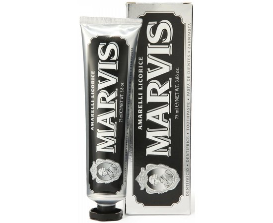 Зубная паста Лакрица-Мята с ксилитолом Marvis Amarelli Licorice + Xylitol, 85 ml