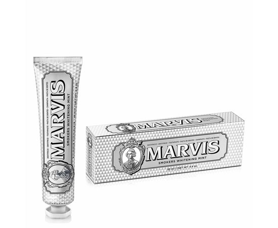 Зубная паста Отбеливающая мята для курящих Marvis Smokers Whitening Mint, 85 ml, изображение 5