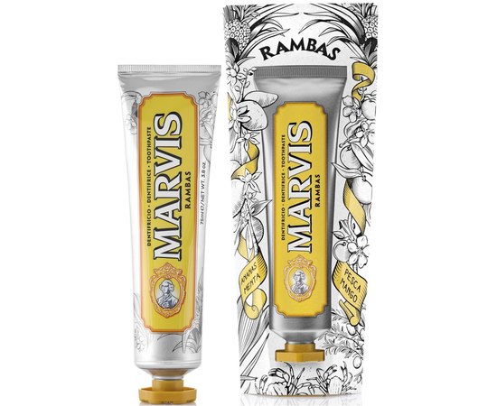 Marvis Marvis Rambas Limited Edition Toothpaste Зубна паста зі смаком стиглого персика, ананаса і манго, 75 мл, фото 