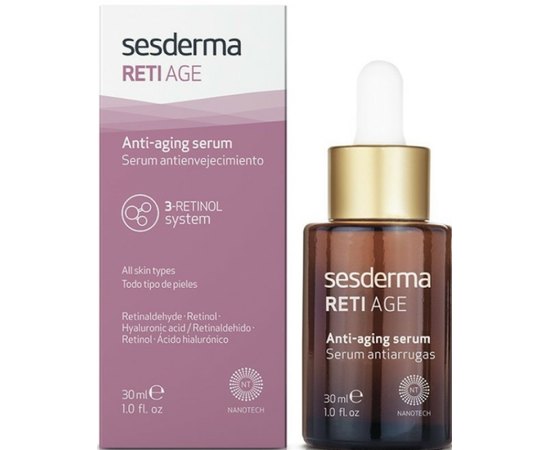 Sesderma Reti-Age Facial Antiaging Serum 3-Retinol System Антивікова сироватка для обличчя, 30 мл, фото 