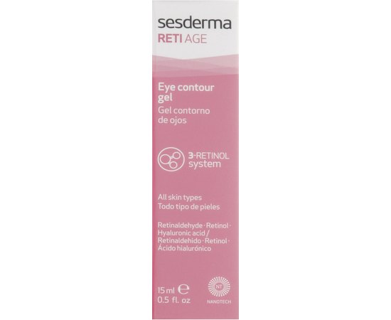 Антивозрастной гель для кожи вокруг глаз Sesderma Reti-Age Eye Contour Gel 3-Retinol System, 15 ml, изображение 4