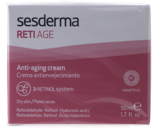 Sesderma Reti-Age Facial Antiaging Cream 3-Retinol System Антивіковий крем для сухої шкіри, 50 мл, фото _ab__is.image_number.default