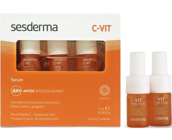 Sesderma C-VIT Serum Двухфазна сироватка з гіалуроновою кислотою, 5 шт x 7 мл, фото _ab__is.image_number.default