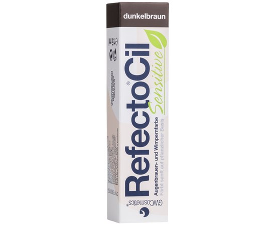 Краска для бровей и ресниц темно-коричневая Refectocil Sensitive, 15 ml, изображение 2