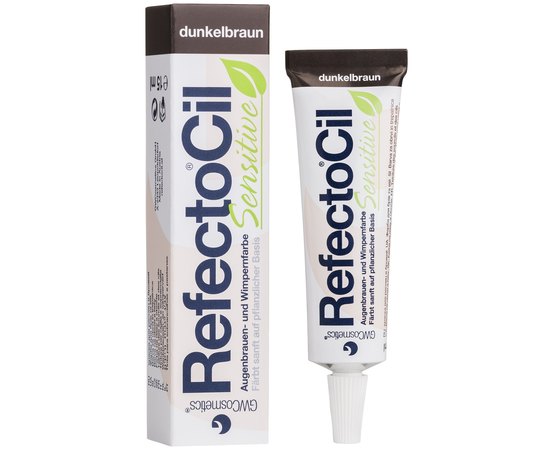 Краска для бровей и ресниц темно-коричневая Refectocil Sensitive, 15 ml, изображение 3
