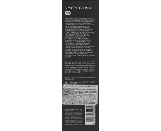 Липоредуцирующий крем для тела Sesderma Men Intensive Lipo-Reducing Cream, 200 ml, изображение 4