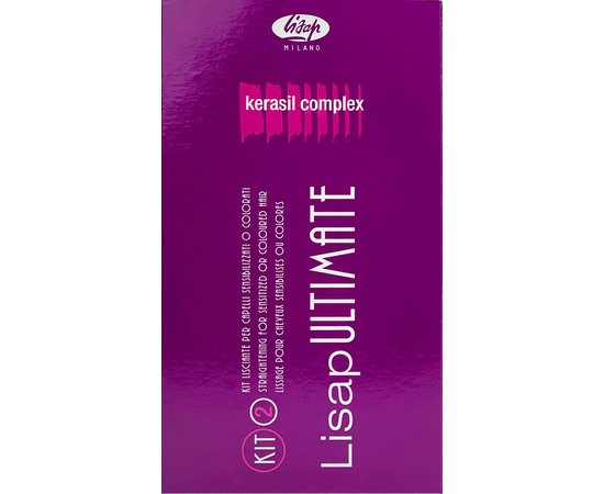 Набор перманентного выпрямления №2 для окрашенных и чувствительных волос Lisap Ultimate Kit 2, изображение 2