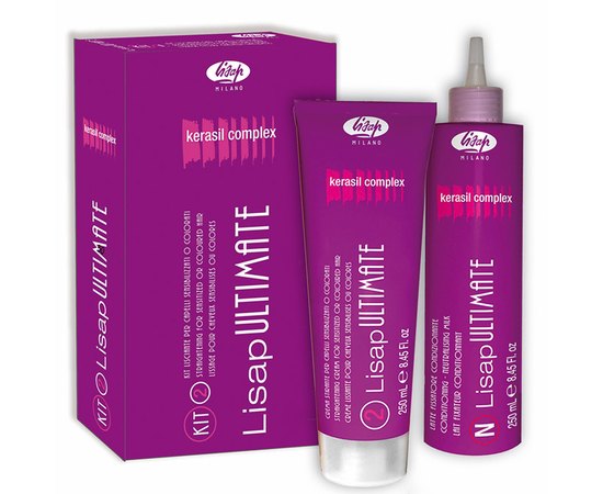 Набор перманентного выпрямления №2 для окрашенных и чувствительных волос Lisap Ultimate Kit 2