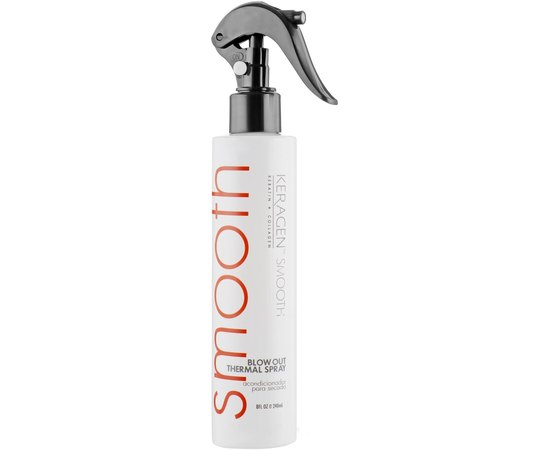 Несмываемый спрей-кондиционер для волос Keragen Organic Smooth Blow Out Thermal Spray, 240 ml