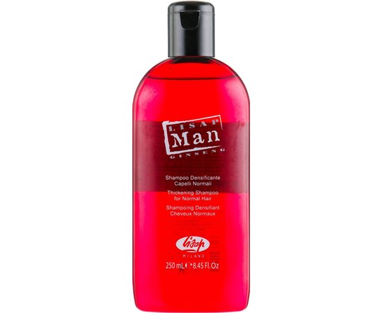 Lisap Man Thickening shampoo for normal hair Ущільнюючий шампунь для нормального волосся, 250 мл, фото 