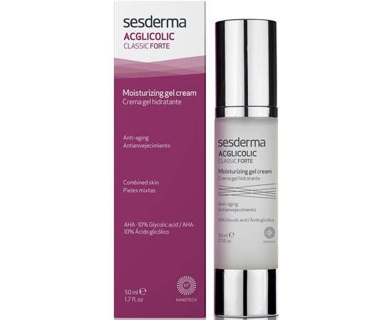 Увлажняющий крем-гель сильный Sesderma Acglicolic Classic Moisturizing Cream Gel forte, 50 ml, изображение 2