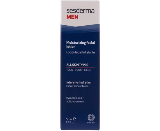 Увлажняющий лосьон для лица Sesderma Men Moisturizing Face Lotion, 50 ml, изображение 2 Увлажняющий лосьон для лица Sesderma Men Moisturizing Face Lotion, 50 ml, изображение 2