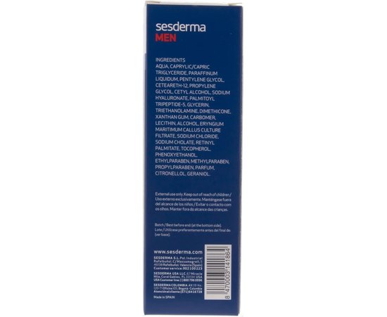 Увлажняющий лосьон для лица Sesderma Men Moisturizing Face Lotion, 50 ml, изображение 3 Увлажняющий лосьон для лица Sesderma Men Moisturizing Face Lotion, 50 ml, изображение 3