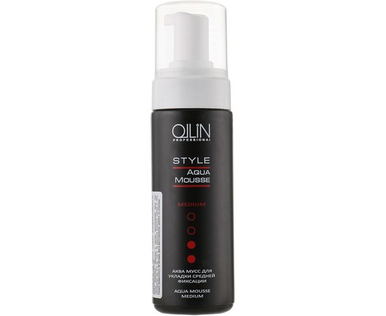Аква мусс для укладки сильной фиксации Ollin Professional Aqua Mousse Medium, 150 ml